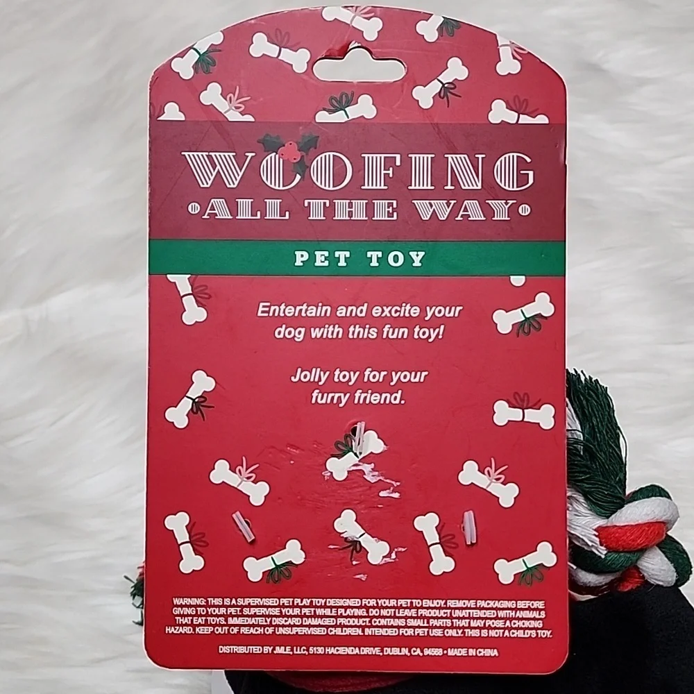 Christmas Penguin On Snowboard Squeaker Dog Toy New With Tags